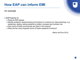 School Eap Example EMI in Higher Education | PPTX