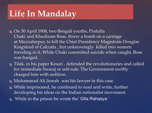 Bal Gangadhar Tilak PPT bal-gangadhar-tilak-ppt