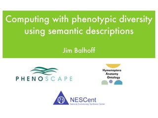 Computing with phenotypic diversity
using semantic descriptions
Jim Balhoff
 