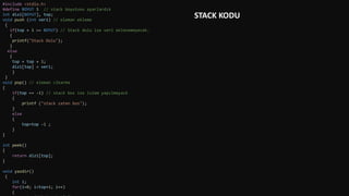 Bağli li̇steler (Linked List) – Yiğinlar (Stack) - Kuyruklar Konu ...