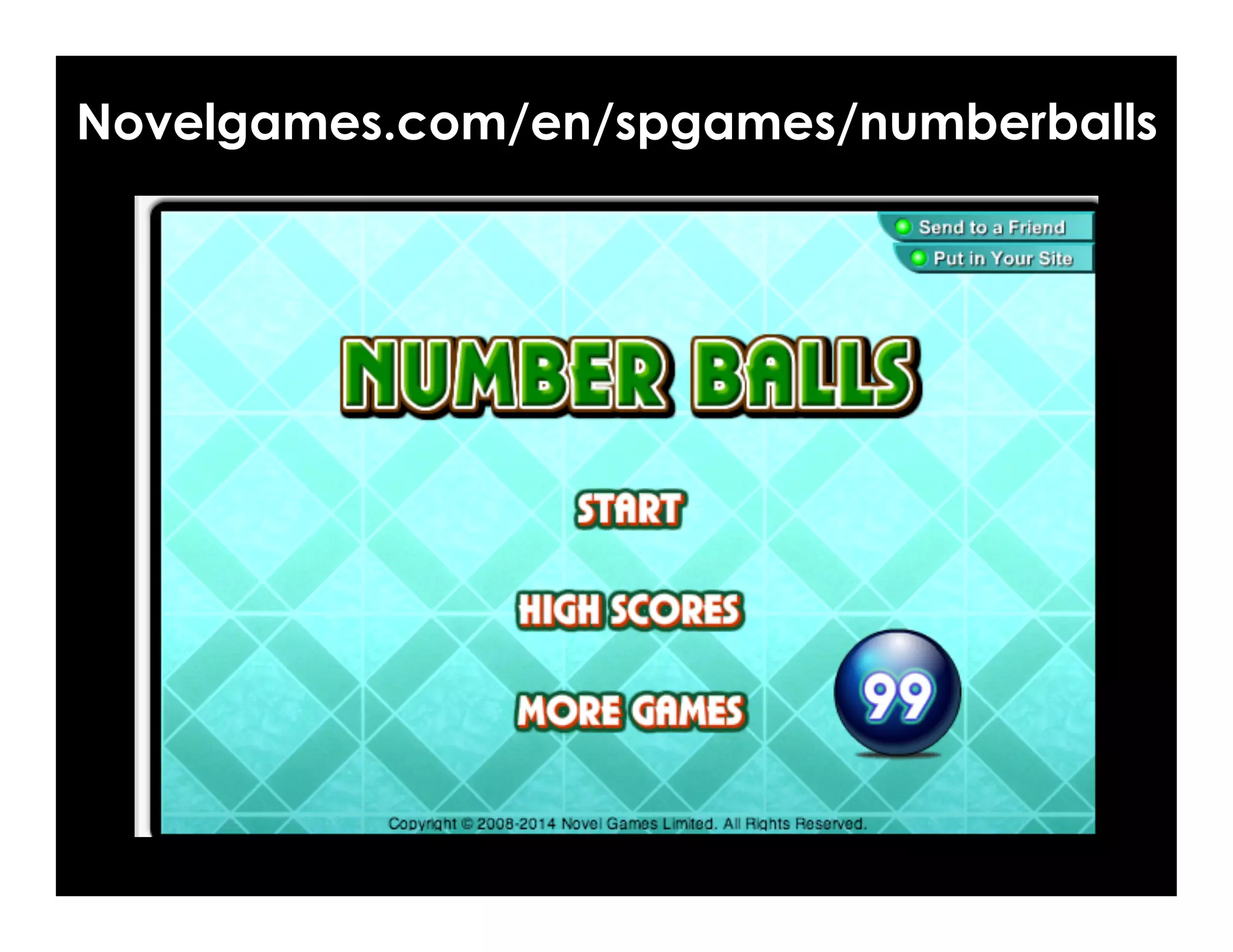 Novelgames.com/en/spgames/numberballs
 