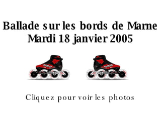 Ballade sur les bords de Marne Mardi 18 janvier 2005 Cliquez pour voir les photos 