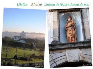 L’église  Ahetze  Linteau de l’église datant de  1659 