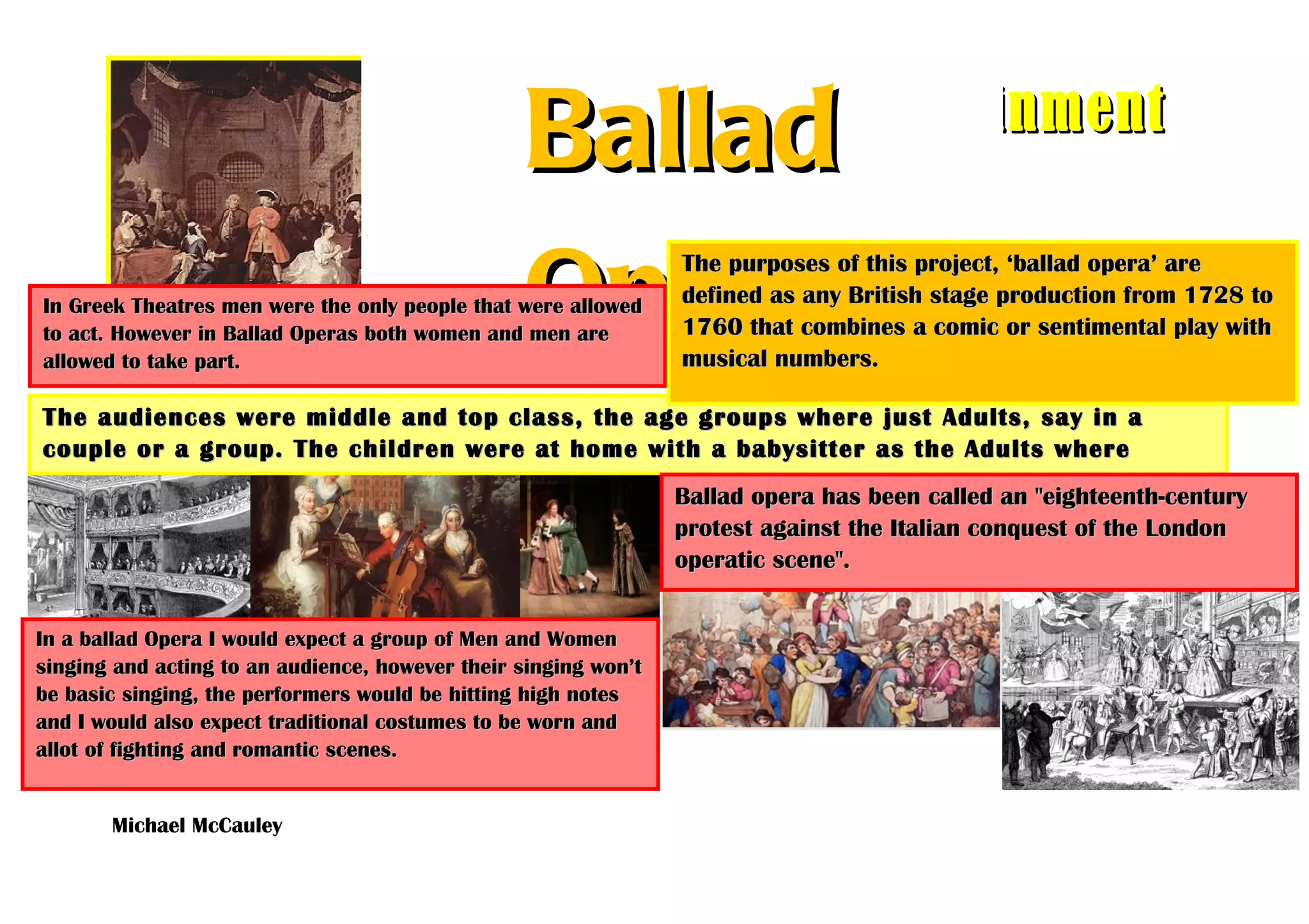 Ballad opera poster | PPT