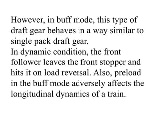 Train Draft System Ballance type draft gear Used in HHP Diesel locomotive WDG 4 and WDP 4 ...