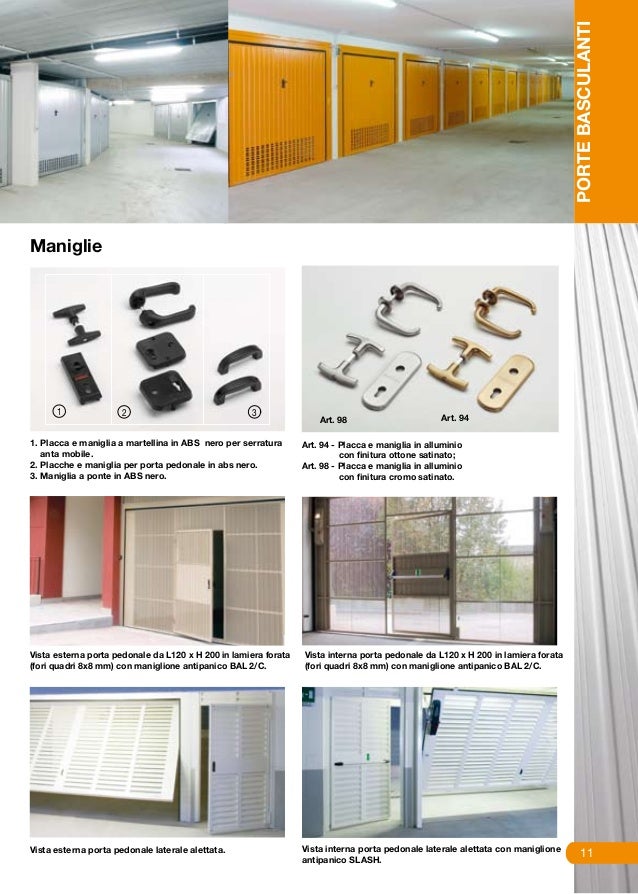 coppia di maniglie in abs e alluminio satinato per basculante//garage