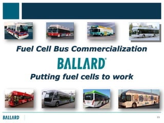 Fuel Cell Bus Commercialization

Putting fuel cells to work

21

 