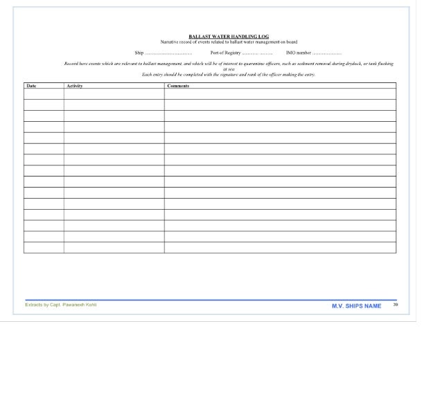 Ballast Water Management