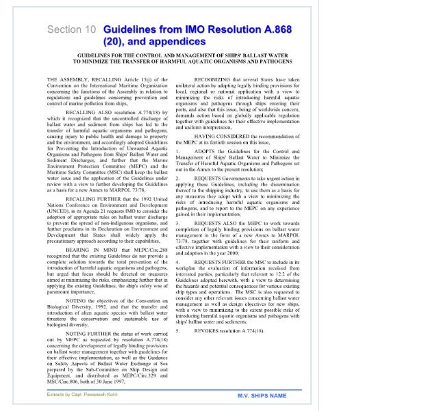 Ballast Water Management