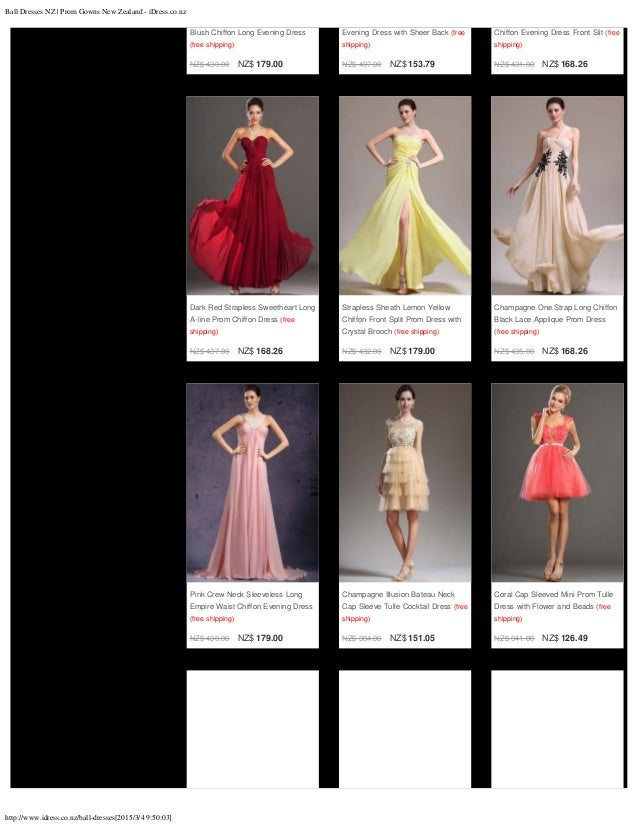 Ball dresses nz prom gowns new zealand idress.co.nz