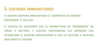 Iʟ sɪsᴛᴇᴍᴀ ɪᴍᴍᴜɴɪᴛᴀʀɪᴏ
Iʟ ɴᴏsᴛʀᴏ sɪsᴛᴇᴍᴀ ɪᴍᴍᴜɴɪᴛᴀʀɪᴏ ᴇ´ ᴄᴏᴍᴘᴏsᴛᴏ ᴅᴀ ᴅɪᴠᴇʀsɪ
ᴏʀɢᴀɴɪsᴍɪ ᴇ ᴄᴇʟʟᴜʟᴇ .
ᴇ’ ᴅᴏᴛᴀᴛᴏ ᴅɪ ᴀɴᴛɪᴄᴏʀᴘɪ ᴄʜᴇ ᴄɪ ᴘᴇʀᴍᴇᴛᴛᴏɴᴏ ᴅɪ “ᴅɪғᴇɴᴅᴇʀᴄɪ” ᴅᴀ
ᴠɪʀᴜs ᴇ ʙᴀᴛᴛᴇʀɪ, ɪ ᴠᴀᴄᴄɪɴɪ ᴄᴏɴᴛᴇɴɢᴏɴᴏ ɢʟɪ ᴀɴᴛɪɢᴇɴɪ ᴄʜᴇ
ᴡᴛɪᴍᴏʟᴀɴᴏ ɪʟ sɪsᴛᴇᴍᴀ ɪᴍᴍᴜɴɪᴛᴀʀɪᴏ ᴇ ᴄʜᴇ ʟᴏ ᴀɪᴜᴛᴀɴᴏ ᴀ ʀᴇsᴛᴀʀᴇ
ɪɴᴀʟᴛᴇʀᴀᴛᴏ ᴇ sɪᴄᴜʀᴏ
 