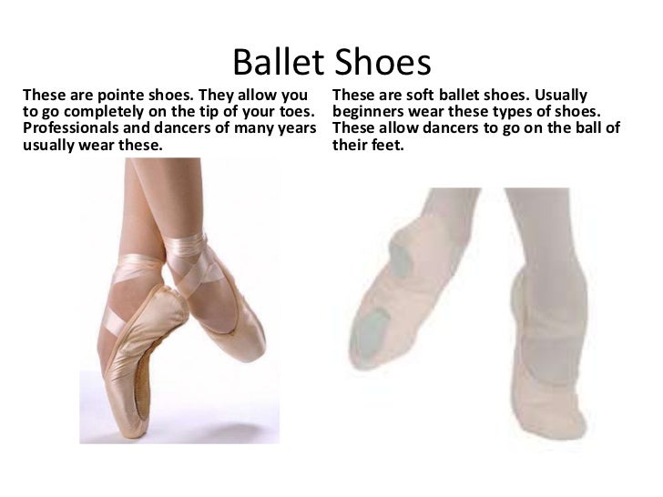 different types of ballet shoes