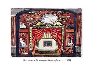 Decorado de Picasso para Cuadro flamenco (1921)
 