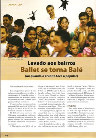 Ballet se torna balé[1]