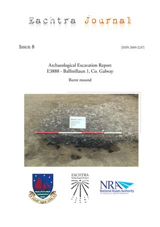 Eachtra Journal

Issue 8                                        [ISSN 2009-2237]




           Archaeological Excavation Report
          E3888 - Ballinillaun 1, Co. Galway
                     Burnt mound
 