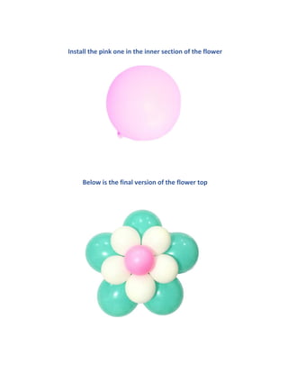 Install the pink one in the inner section of the flower
Below is the final version of the flower top
 