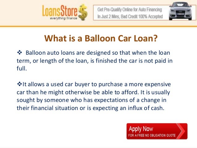 balloon payment car loan loan with balloon payment