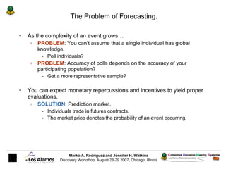 The Problem of Forecasting. <ul><li>As the complexity of an event grows… </li></ul><ul><ul><li>PROBLEM : You can’t assume ...