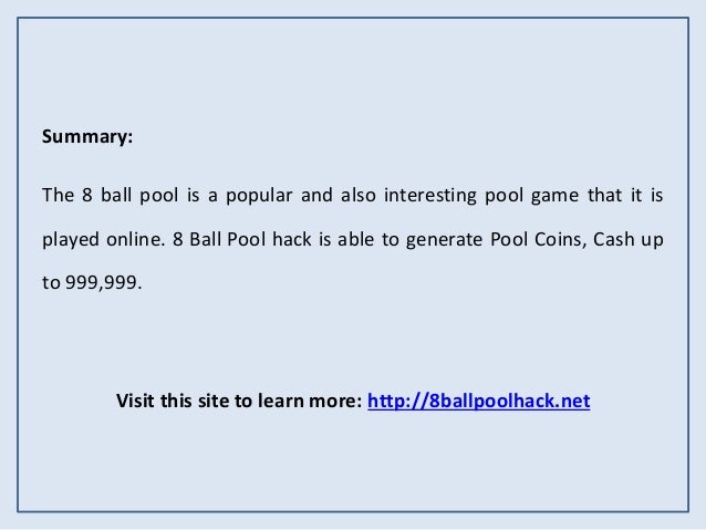 Ball Pool Hack Generate Unlimited Pool Coins Cash