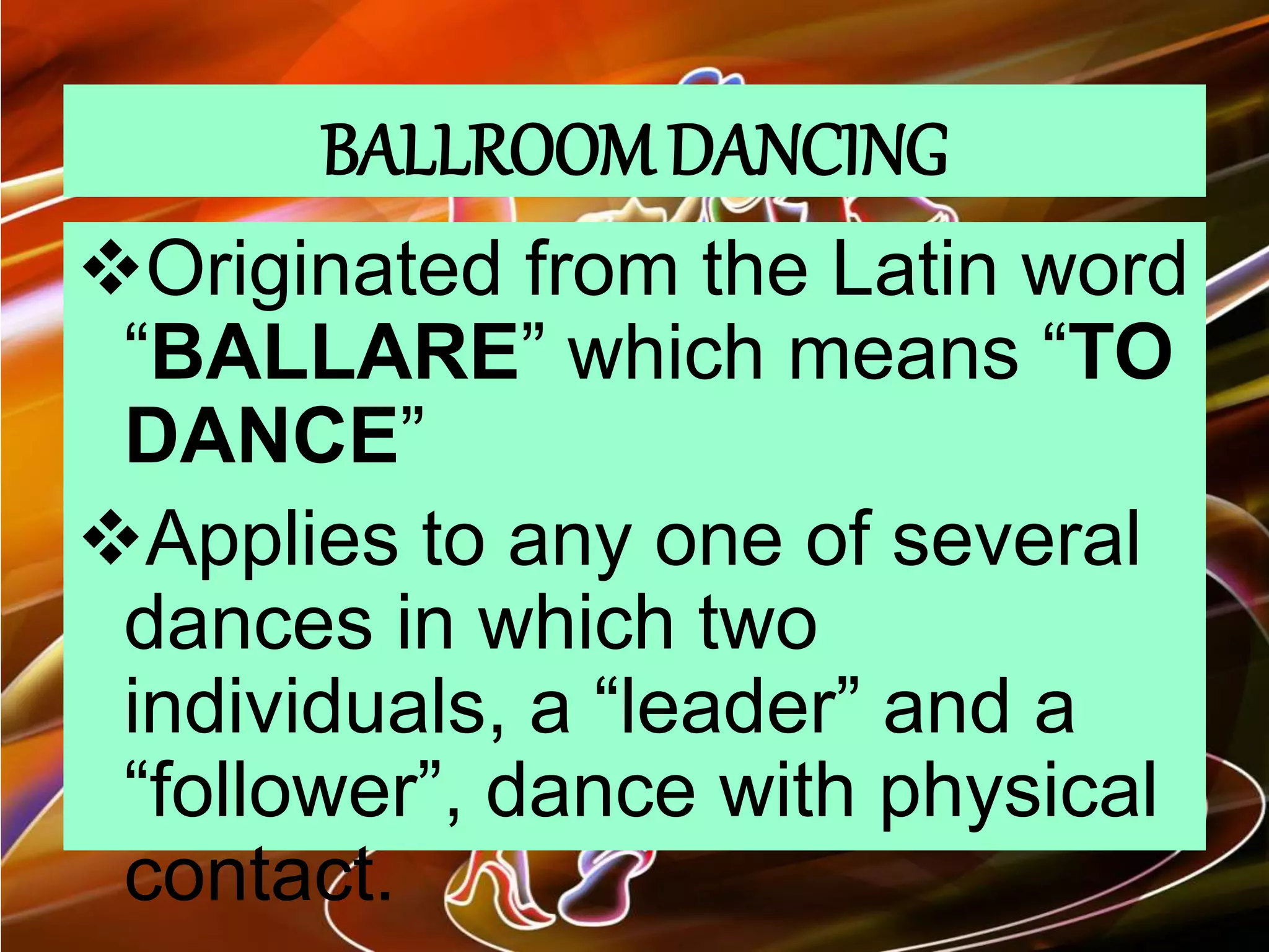 BALLROOM DANCING | PPTX
