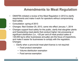 Omafra Bat Risk Overview of Meat Inspection | PDF