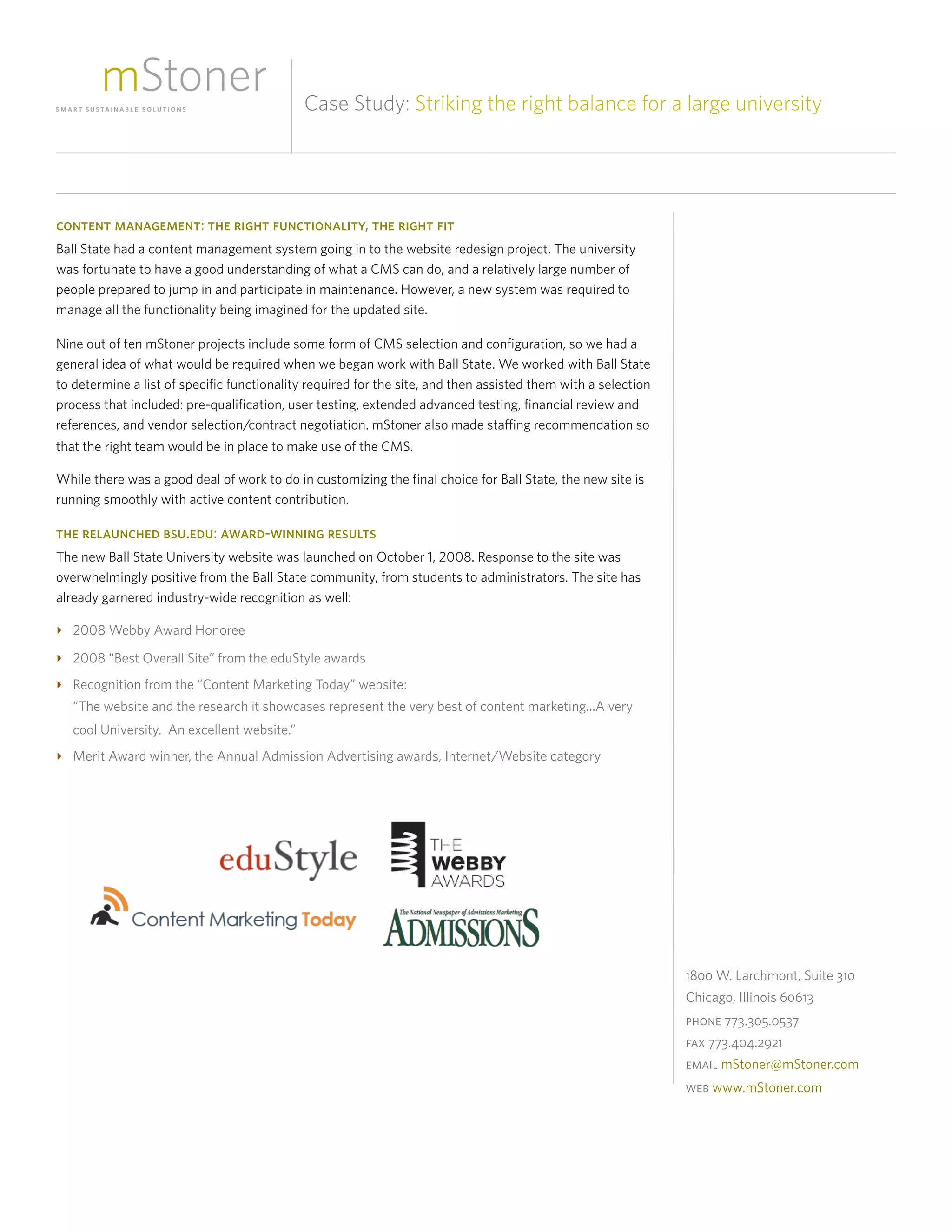 mStoner redesign of BSU.edu