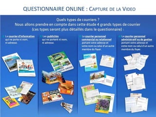 QUESTIONNAIRE ONLINE : CAPTURE DE LA VIDEO

 