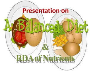 Presentation on
&
RDAof Nutrients
 
