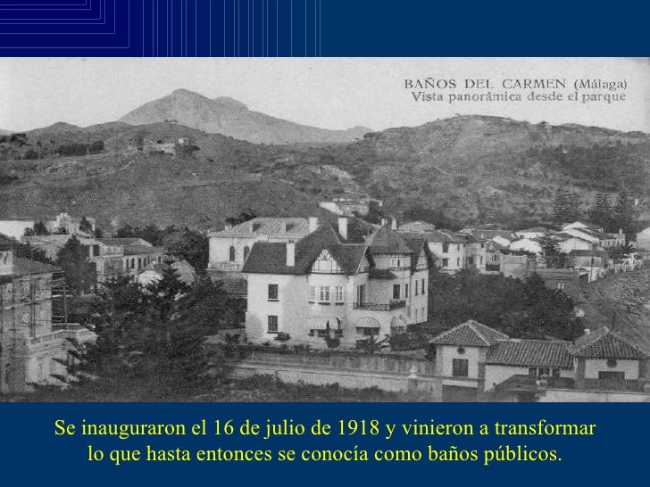 Fotografias Antiguas De Los Banos Del Carmen En Malaga