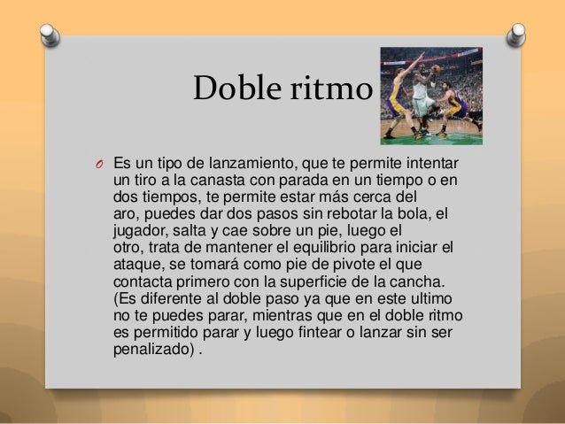 Tipos de doble ritmo en baloncesto