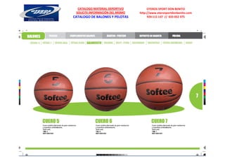 CATALOGO MATERIAL DEPORTIVO          OTEROS SPORT DON BENITO
 SOLICITE INFORMACIÓN DEL MISMO   http://www.oterosportdonbenito.com
CATALOGO DE BALONES Y PELOTAS          924 111 137 // 633 052 375
 
