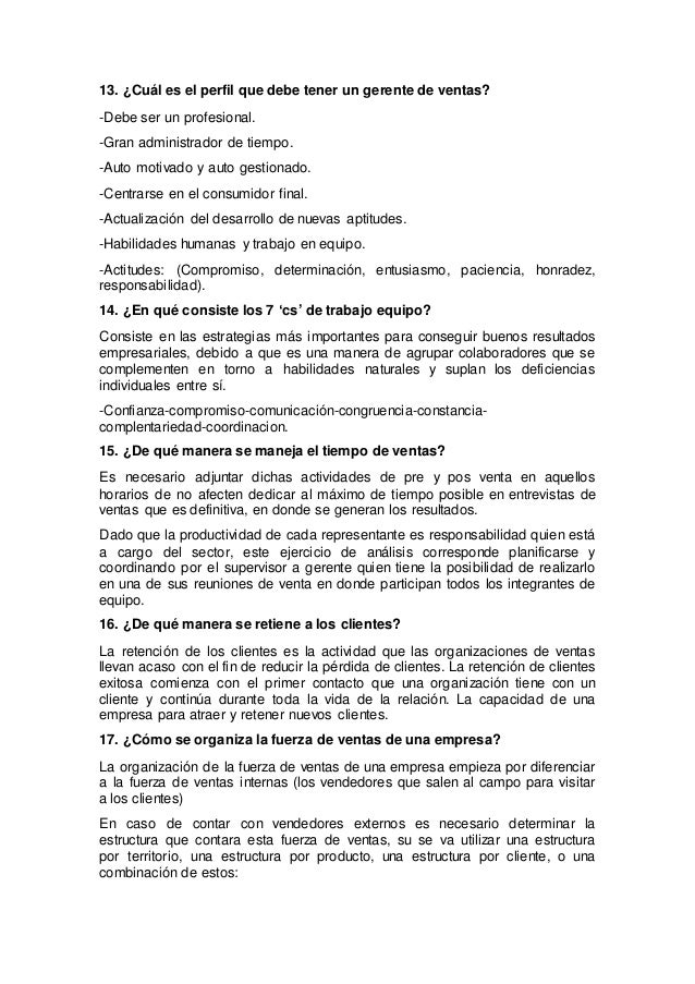 Balotario de preguntas antecedentes históricos de las ventas