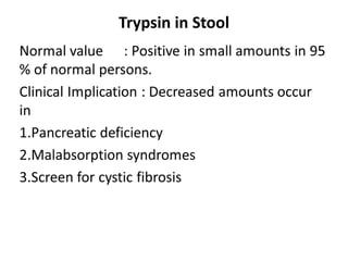 Trypsin in Stool
 