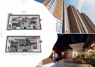 TYPE I
(LOWER)
THREE BEDROOM PENTHOUSE, THREE BATHROOMS
£249,950
(UPPER)
17 18
WWW.BALTICVIEW.CO.UK BALTIC VIEW
 