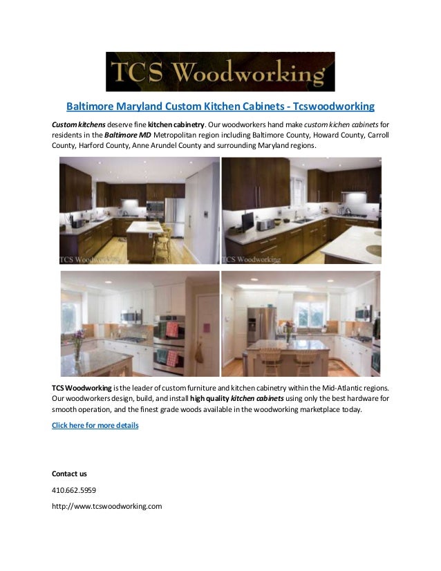Baltimore Maryland Custom Kitchen Cabinets Tcswoodworking