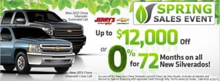Spring Sales Event at Jerry's Chevrolet in Baltimore, Maryland