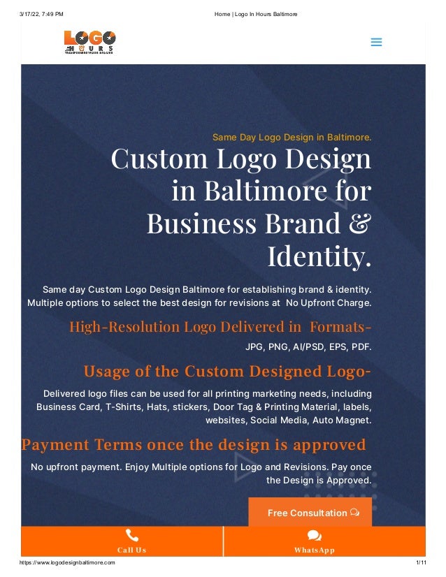 Baltimore logo design for transforming vision into reality.