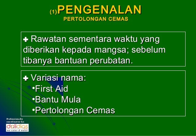 pertolongan cemas in english