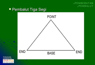 (3)   PEMBEBATAN
                                         & PEMBALUT

          Pembalut   Tiga Segi




Professionally
coordinates by:
 