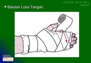 (4)   IKATAN, BALUTAN &
                                                 ANDUH
   Balutan       Luka Tangan




Professionally
coordinates by:
 