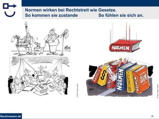 BauUnwesen.de 25
Normen wirken bei Rechtstreit wie Gesetze.
So kommen sie zustande So fühlen sie sich an.
 