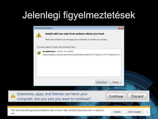 Jelenlegi figyelmeztetések
 