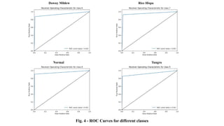 Downy Mildew Rice Hispa
Normal Tungro
Fig. 4 - ROC Curves for different classes
 