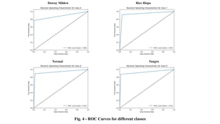 Downy Mildew Rice Hispa
Normal Tungro
Fig. 4 - ROC Curves for different classes
 