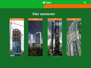 Vier sectoren
Bouw &Techniek   Vastgoed    Infra   PPP
 