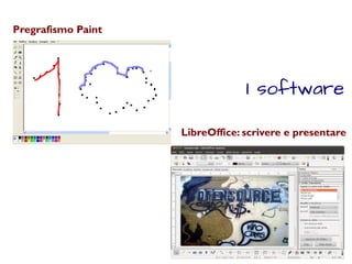 I software 
Pregrafismo Paint 
LibreOffice: scrivere e presentare 
 
