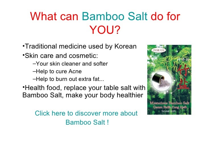 Bamboo Salt and health