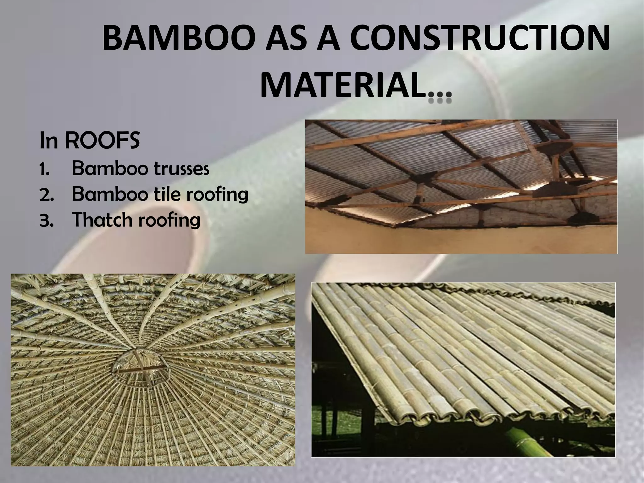 Bamboo as a buil ding material | PDF