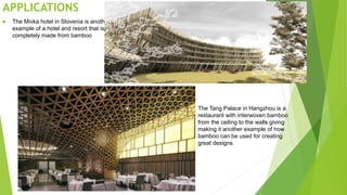 Bamboo as a sustainable building material ppt | PPTX
