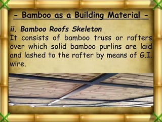 Bamboo as a building material | PPSX